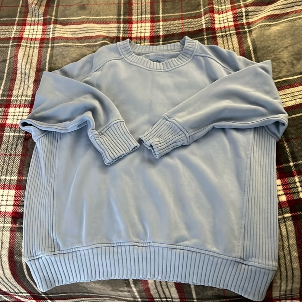 blue oversized aerie sweater